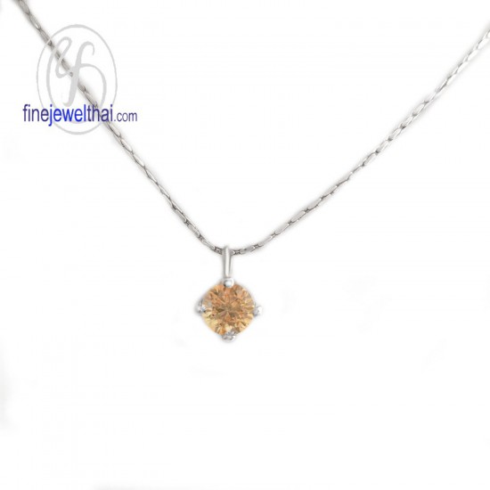 Citrine-Silver-pendant-Birthstone-P1055ct02e