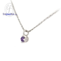 จี้อะเมทิสต์-จี้เงิน-อะเมทิสต์แท้-พลอยประจำเดือนเกิด-Finejewelthai-P1055amt02e จี้อะเมทิสต์-จี้เงิน-อะเมทิสต์แท้-พลอยประจำเดือนเกิด-Finejewelthai-P1055amt02e