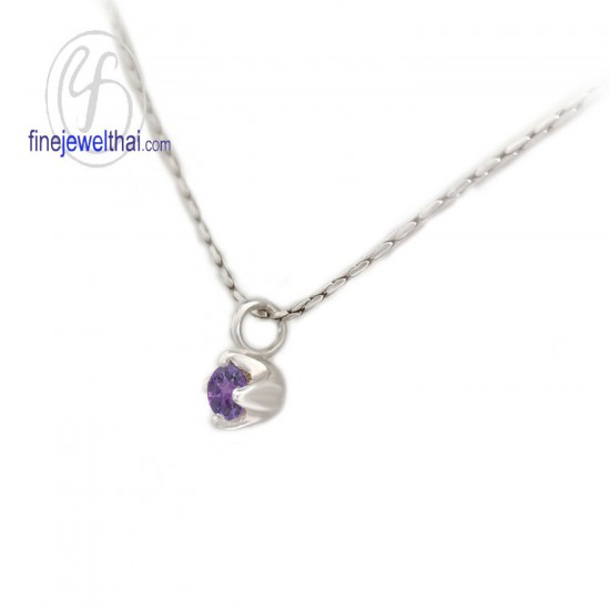 Amethyst-Silver-pendant-Birthstone-P1055amt02e