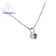 จี้อะเมทิสต์-จี้เงิน-อะเมทิสต์แท้-พลอยประจำเดือนเกิด-Finejewelthai-P1055amt02e