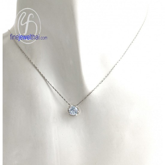 Aquamarine-Silver-pendant-Birthstone-P1056aq02e