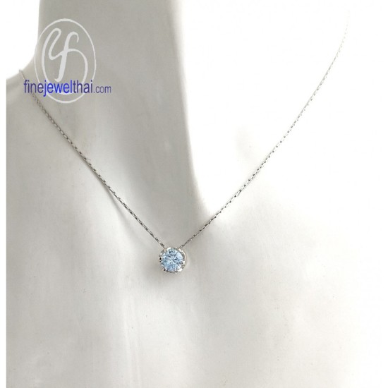 จี้โทพาซ-จี้เงิน-โทพาซแท้-พลอยประจำเดือนเกิด-Finejewelthai-P1056tp02e