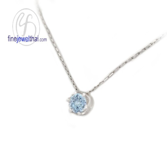 จี้โทพาซ-จี้เงิน-โทพาซแท้-พลอยประจำเดือนเกิด-Finejewelthai-P1056tp02e