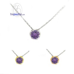 จี้อะเมทิสต์-จี้เงิน-อะเมทิสต์แท้-พลอยประจำเดือนเกิด-Finejewelthai-P1056amt02e