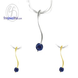 จี้ไพลิน-จี้พลอย-จี้เงิน-พลอยประจำเดือน-P1057bl