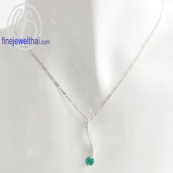 จี้มรกต-จี้เงิน-จี้พลอย-มรกต-พลอยประจำเดือน-P1057em จี้มรกต-จี้เงิน-จี้พลอย-มรกต-พลอยประจำเดือน-P1057em