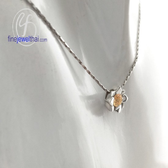 จี้ซิทริน-จี้เงิน-ซิทรินแท้-พลอยประจำเดือนเกิด-Finejewelthai-P1058ct00e