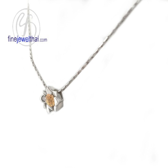 จี้ซิทริน-จี้เงิน-ซิทรินแท้-พลอยประจำเดือนเกิด-Finejewelthai-P1058ct00e