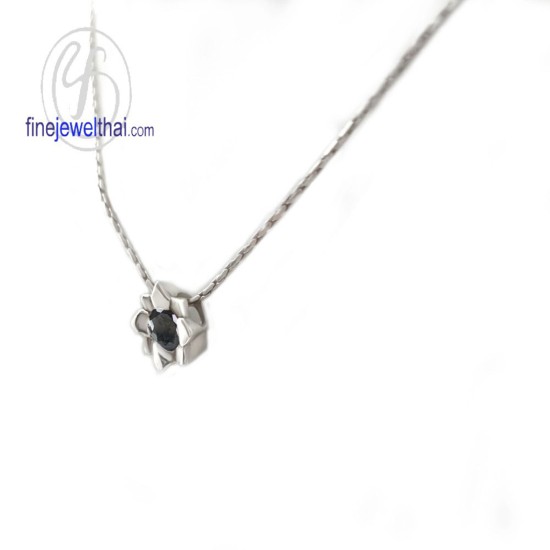 จี้นิล-จี้เงิน-นิลแท้-พลอยประจำเดือนเกิด-Finejewelthai-P1058on00e จี้นิล-จี้เงิน-นิลแท้-พลอยประจำเดือนเกิด-Finejewelthai-P1058on00e