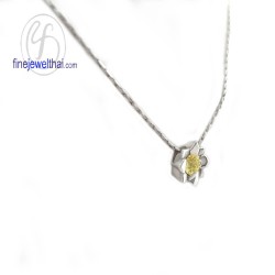 จี้บุษราคัม-จี้เงิน-บุษราคัมแท้-พลอยประจำเดือนเกิด-Finejewelthai-P1058yl00e