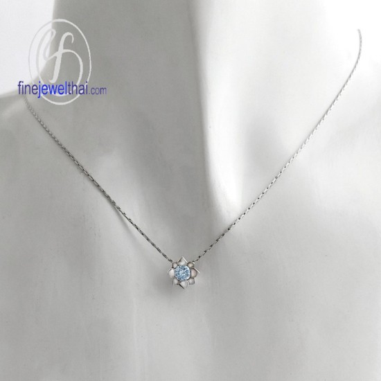 จี้โทพาซ-จี้เงิน-โทพาซแท้-พลอยประจำเดือนเกิด-Finejewelthai-P1058tp00e