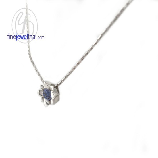 จี้ไพลิน-จี้เงิน-ไพลินแท้-พลอยประจำเดือนเกิด-Finejewelthai-P1058bl00e