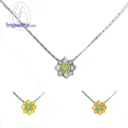 จี้เพอริดอท-จี้เงิน-เพอริดอทแท้-พลอยประจำเดือนเกิด-Finejewelthai-P1058pd00e