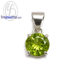 จี้เพอริดอท-จี้สร้อยคอ-จี้เงินแท้-พลอยประจำเดือนเกิด-Finejewelthai-P166pd00e