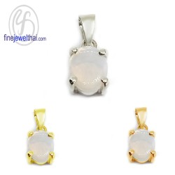 จี้โอปอล -จี้เงิน-จี้พลอย-พลอยประจำเดือน-P1068op-e