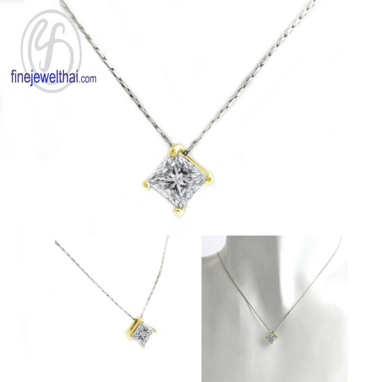 จี้เพชร-จี้เงิน-เพชร-cz-พลอยประจำเดือนเกิด-Finejewelthai-P1069cz00e