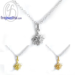 จี้เงินแท้-จี้ดอกไม้-จี้ดอกบัว-เงินแท้-P107500e