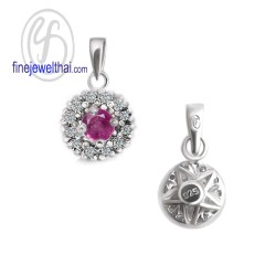 จี้ทับทิม-จี้เพชร-CZ-จี้เงินแท้-พลอยประจำเดือนเกิด-Finejewelthai-P1081rb00e จี้ทับทิม-จี้เพชร-CZ-จี้เงินแท้-พลอยประจำเดือนเกิด-Finejewelthai-P1081rb00e