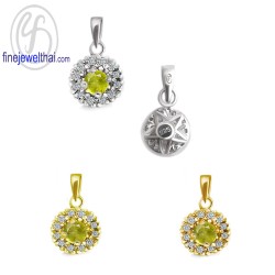 จี้บุษราคัม-จี้เพชร-CZ-จี้เงินแท้-พลอยประจำเดือนเกิด-Finejewelthai-P1081cz00e-yl