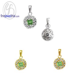 จี้เพอริดอท-จี้เพชร-CZ-จี้เงินแท้-พลอยประจำเดือนเกิด-Finejewelthai-P1081cz00e-pd