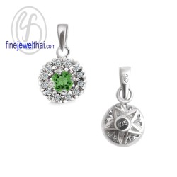จี้เพอริดอท-จี้เพชร-CZ-จี้เงินแท้-พลอยประจำเดือนเกิด-Finejewelthai-P1081cz00e-pd