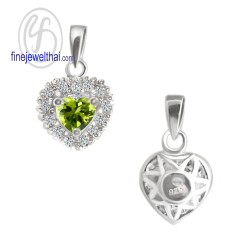 จี้เพอริดอท-จี้เพชร-CZ-จี้หัวใจ-จี้เงินแท้-พลอยประจำเดือนเกิด-Finejewelthai-P1082cz00e-ht-pd จี้เพอริดอท-จี้เพชร-CZ-จี้หัวใจ-จี้เงินแท้-พลอยประจำเดือนเกิด-Finejewelthai-P1082cz00e-ht-pd