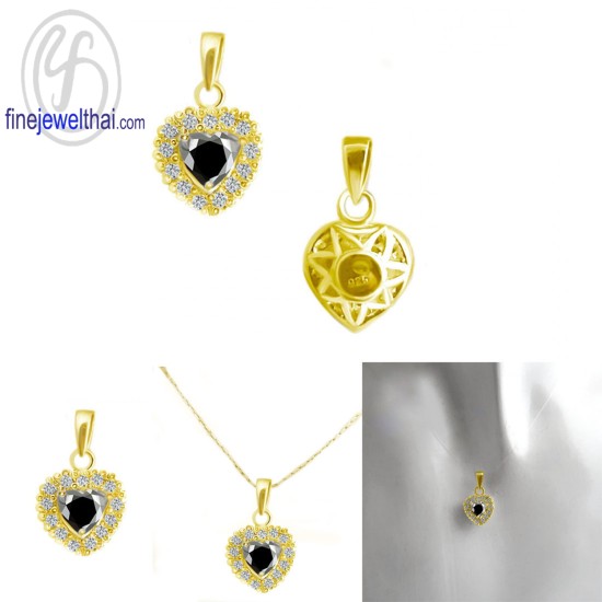 จี้นิล-จี้เพชร-CZ-จี้หัวใจ-จี้เงินแท้-พลอยประจำเดือนเกิด-Finejewelthai-P1082cz00e-ht-on จี้นิล-จี้เพชร-CZ-จี้หัวใจ-จี้เงินแท้-พลอยประจำเดือนเกิด-Finejewelthai-P1082cz00e-ht-on