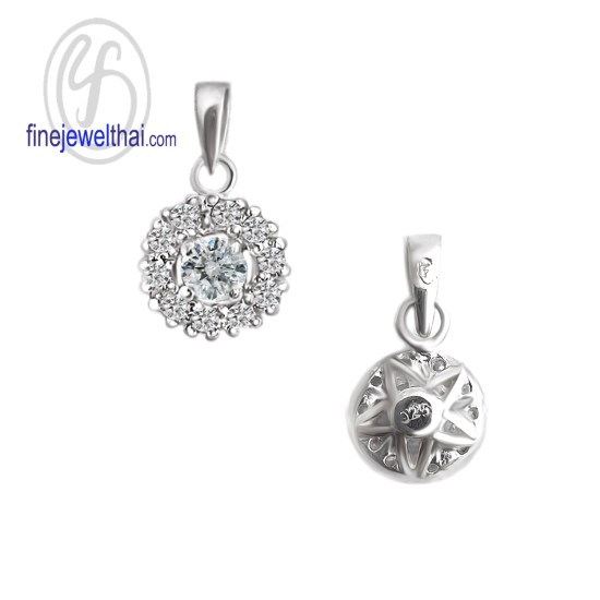 จี้เพชร-จี้เงิน-เพชร-CZ-พลอยประจำเดือนเกิด-Finejewelthai-P1083cz00e