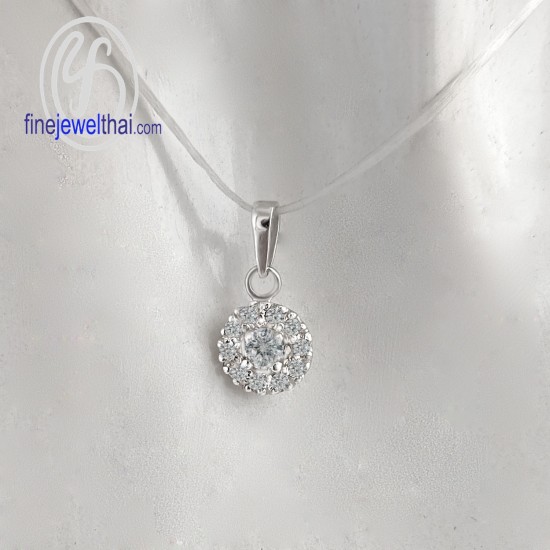 จี้เพชร-จี้เงิน-เพชร-CZ-พลอยประจำเดือนเกิด-Finejewelthai-P1083cz00e