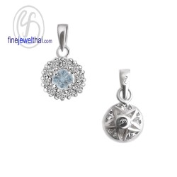 จี้อะความารีน-จี้เพชร-จี้เงิน-เพชร-CZ-พลอยประจำเดือนเกิด-Finejewelthai-P1083aq00e จี้อะความารีน-จี้เพชร-จี้เงิน-เพชร-CZ-พลอยประจำเดือนเกิด-Finejewelthai-P1083aq00e