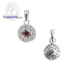 จี้โกเมน-จี้เพชร-จี้เงิน-เพชร-CZ-พลอยประจำเดือนเกิด-Finejewelthai-P1083gm00e จี้โกเมน-จี้เพชร-จี้เงิน-เพชร-CZ-พลอยประจำเดือนเกิด-Finejewelthai-P1083gm00e