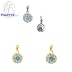 จี้โทพาซ-จี้เพชร-จี้เงิน-เพชร-CZ-พลอยประจำเดือนเกิด-Finejewelthai-P1083tp00e