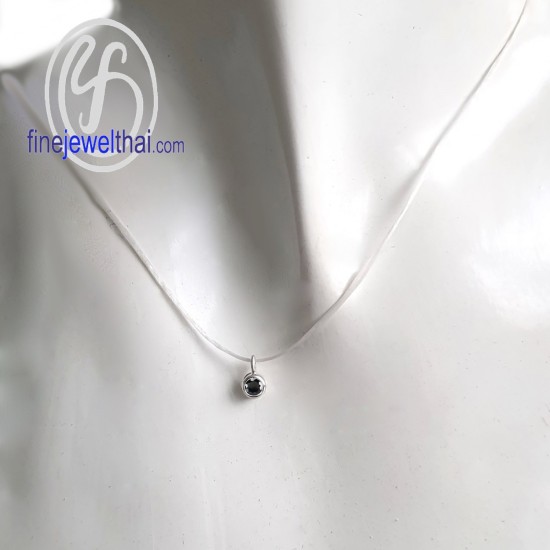 จี้นิล-จี้มินิมอล-จี้สร้อยคอ-จี้เงินแท้-พลอยประจำเดือนเกิด-Finejewelthai-P1084on00e จี้นิล-จี้มินิมอล-จี้สร้อยคอ-จี้เงินแท้-พลอยประจำเดือนเกิด-Finejewelthai-P1084on00e