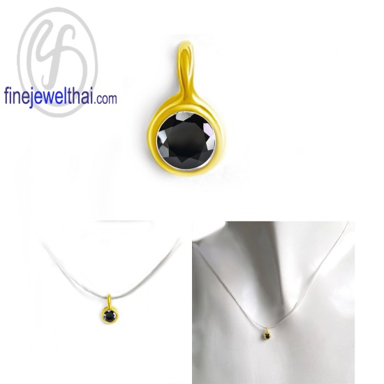 จี้นิล-จี้มินิมอล-จี้สร้อยคอ-จี้เงินแท้-พลอยประจำเดือนเกิด-Finejewelthai-P1084on00e จี้นิล-จี้มินิมอล-จี้สร้อยคอ-จี้เงินแท้-พลอยประจำเดือนเกิด-Finejewelthai-P1084on00e