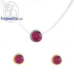 จี้ทับทิม-จี้-จี้เงินแท้-ทับทิม-พลอยประจำเดือนเกิด-Finejewelthai-P1085rb00e