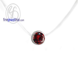 จี้โกเมน-จี้สร้อยคอ-จี้เงินแท้-โกเมน-พลอยประจำเดือนเกิด-Finejewelthai-P1086gm00e