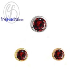 จี้โกเมน-จี้สร้อยคอ-จี้เงินแท้-โกเมน-พลอยประจำเดือนเกิด-Finejewelthai-P1086gm00e