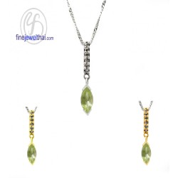 จี้เพอริดอท-จี้เพชร-จี้เงิน-จี้พลอย-พลอยประจำเดือน-P1087pd