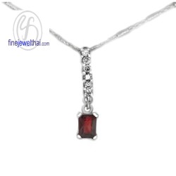 จี้ทับทิม-จี้เพชร-จี้เงิน-ทับทิมแท้-เพชร-cz-พลอยประจำเดือนเกิด-Finejewelthai-P1087rb-Em