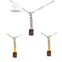 จี้ทับทิม-จี้เพชร-จี้เงิน-ทับทิมแท้-เพชร-cz-พลอยประจำเดือนเกิด-Finejewelthai-P1087rb-Em