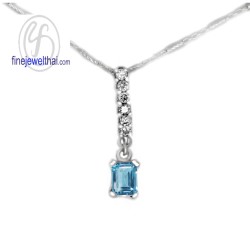 จี้โทพาซ-จี้เพชร-จี้เงิน-โทพาซแท้-เพชร-cz-พลอยประจำเดือนเกิด-Finejewelthai-P1087tp-Em จี้โทพาซ-จี้เพชร-จี้เงิน-โทพาซแท้-เพชร-cz-พลอยประจำเดือนเกิด-Finejewelthai-P1087tp-Em
