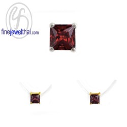 จี้โกเมน-จี้สร้อยคอ-จี้เงินแท้-โกเมนแท้-พลอยประจำเดือนเกิด-Finejewelthai-P1088gm00e