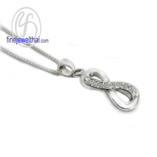 จี้เพชร-จี้อินฟินิตี้-จี้เงิน-เพชรสังเคราะห์-เงินแท้925-P1090cz00e