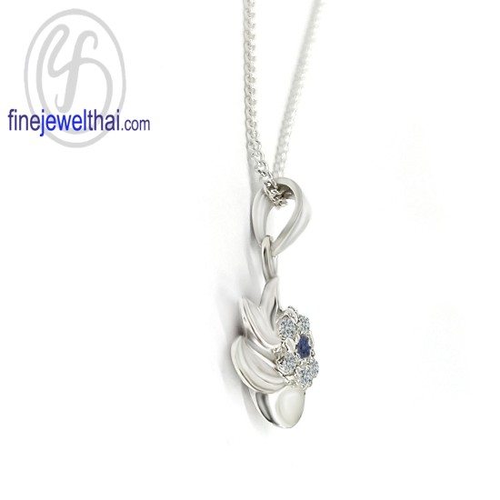 จี้ไพลิน-จี้เพชร-จี้เงิน-ไพลินแท้-เพชรสังเคราะห์-เงินแท้925-P1092bl00e จี้ไพลิน-จี้เพชร-จี้เงิน-ไพลินแท้-เพชรสังเคราะห์-เงินแท้925-P1092bl00e