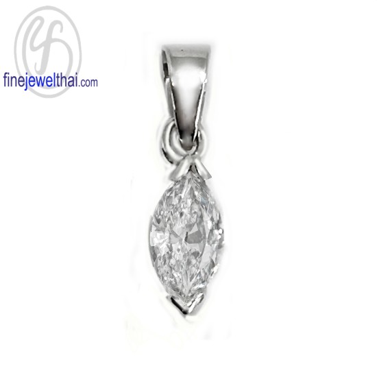 จี้เพชร-จี้เงิน-เพชร-cz-พลอยประจำเดือนเกิด-Finejewelthai-P1093cz00