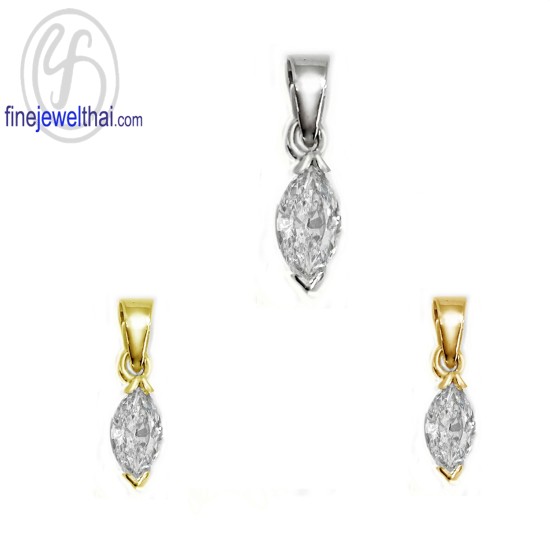 จี้เพชร-จี้เงิน-เพชร-cz-พลอยประจำเดือนเกิด-Finejewelthai-P1093cz00