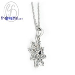 จี้นิล-จี้เพชร-จี้เงิน-นิลแท้-เพชรสังเคราะห์-เงินแท้925-P1094on00e จี้นิล-จี้เพชร-จี้เงิน-นิลแท้-เพชรสังเคราะห์-เงินแท้925-P1094on00e