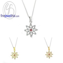 จี้ทับทิม-จี้เพชร-จี้เงิน-ทับทิมแท้-เพชรสังเคราะห์-เงินแท้925-P1094rb00e