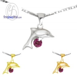 จี้ทับทิม-เงินแท้-จีั้โลมา-จี้พลอย-พลอยประจำเดือนเกิด-P1094rb