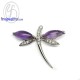 จี้อะเมทิสต์-รูปแมลงปอ-เพชรcz-จี้พลอย-อะเมทิสต์แท้-P1098am จี้อะเมทิสต์-รูปแมลงปอ-เพชรcz-จี้พลอย-อะเมทิสต์แท้-P1098am